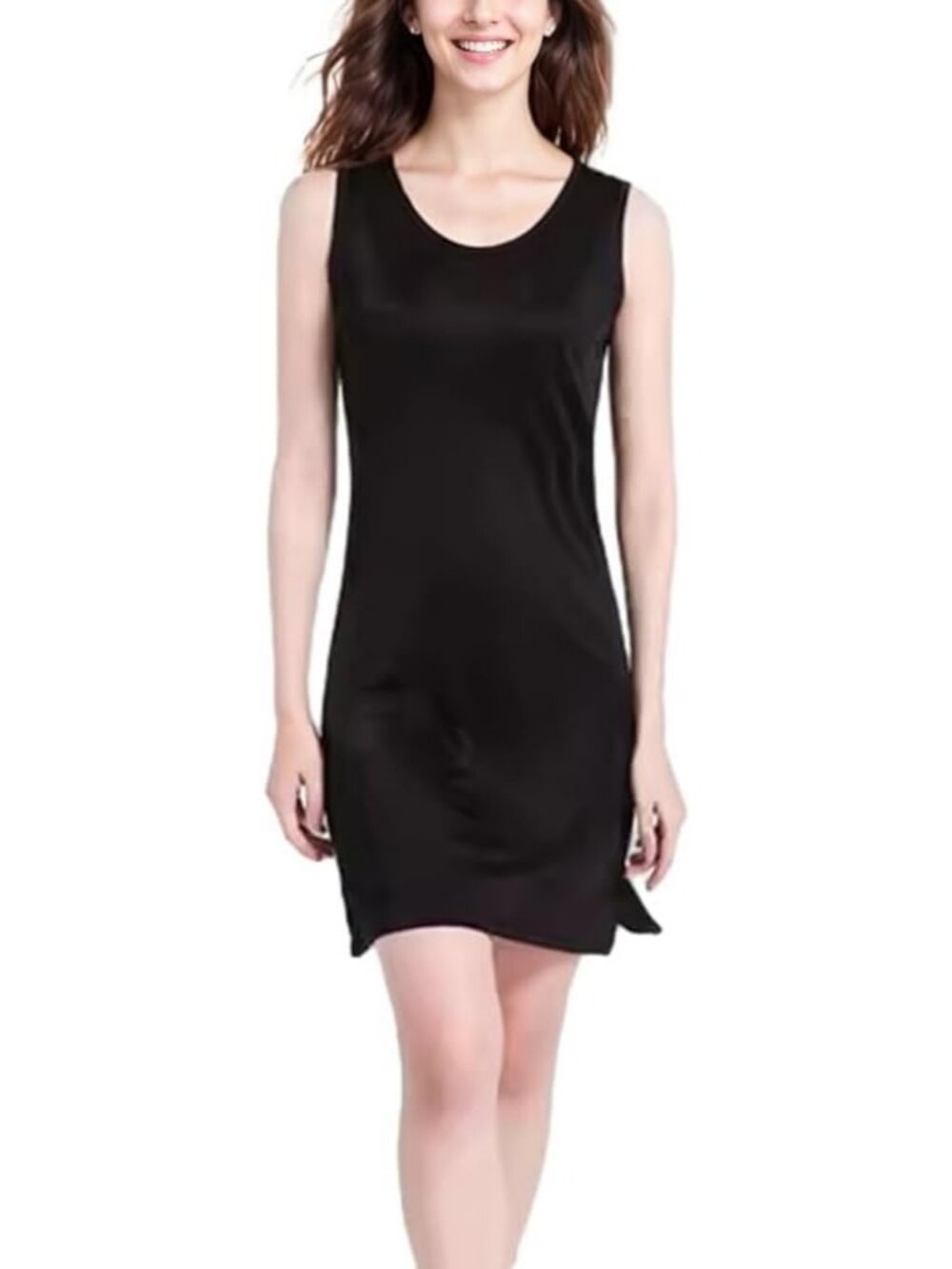 Luxurious Silk Tank Nightgown for Women | Soft Sleeveless Sleepwear Dress